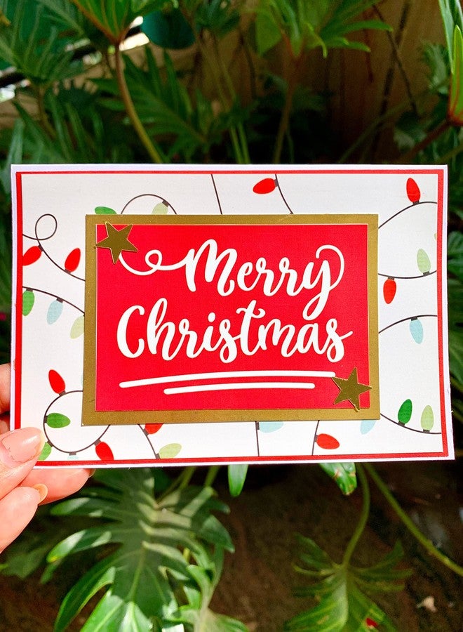 Crafted Forever handmade Christmas greeting card- pack of 4 with envelopes, 4x6 size, Inside Blank, 300 GSM paper used - Image 5